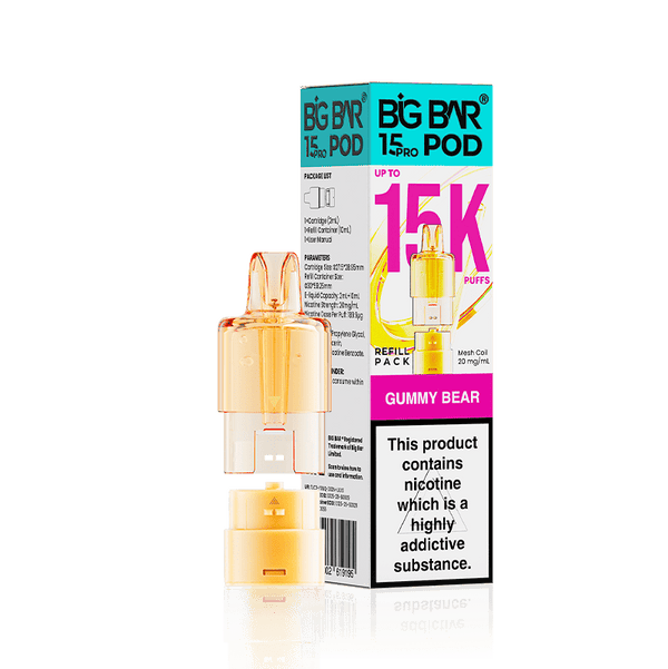 Big Bar 15000 Pro Prefilled Refill Pods Pack of 5 - Wholesale Price !