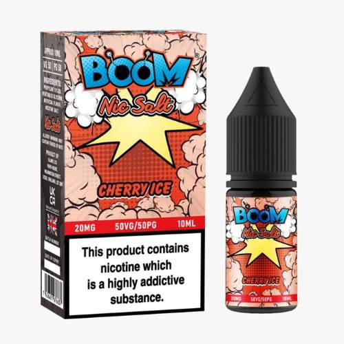 Boom Nic Salt 10ml Pack of 5 Available In Cherry Ice Flavour