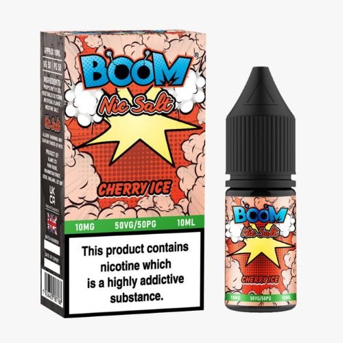 Boom Nic Salt 10ml Pack of 5 Available In Cherry Ice Flavour