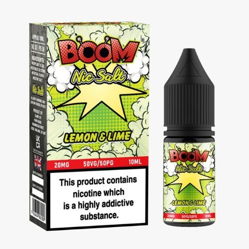 Boom Nic Salt 10ml Pack of 5 Available In Lemon & Lime Flavour