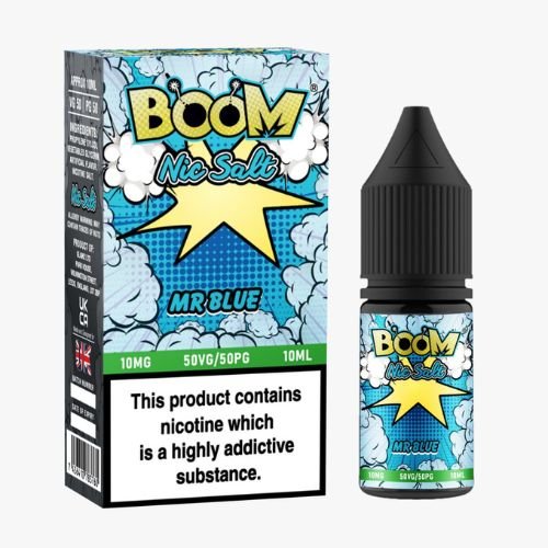 Boom Nic Salt 10ml Pack of 5 Available In Mr Blue Flavour