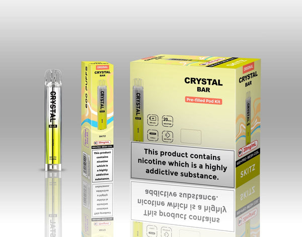 Image of Crystal Bar Original 600 Prefilled Pod Kit Pack of 10 - Flavour Skitz