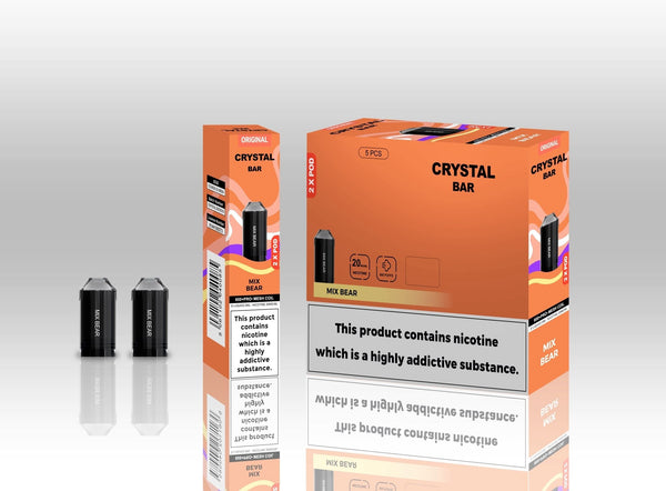 Crystal Bar Original 600 Replacement Pods Pack of 10 - Wholesale Price !