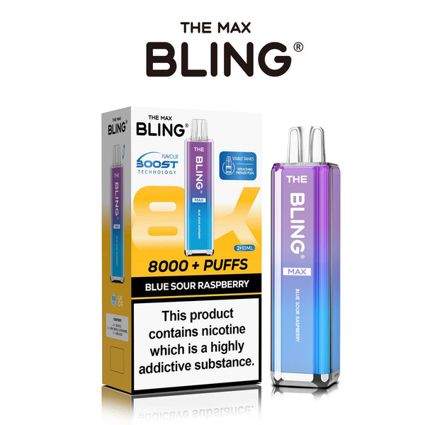 Flavour of Crystal Bling Max 8000 Pod Kit, available in Wholesale Box of 5 at Uk Vaper Wholesale