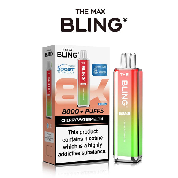 Flavour of Crystal Bling Max 8000 Pod Kit, available in Wholesale Box of 5 at Uk Vaper Wholesale