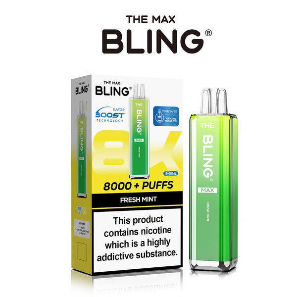 Flavour of Crystal Bling Max 8000 Pod Kit, available in Wholesale Box of 5 at Uk Vaper Wholesale