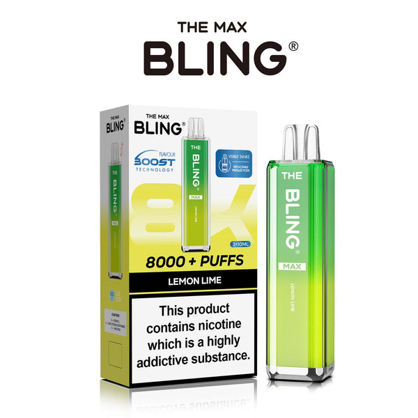 Flavour of Crystal Bling Max 8000 Pod Kit, available in Wholesale Box of 5 at Uk Vaper Wholesale