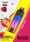 Crystal Bling Nero 10k Vape Kit Box of 5 - with Strawberry Raspberry Ice flavour