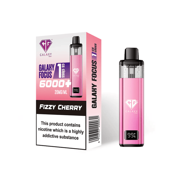 Crystal Galaxy Focus 6000 Vape Kit Box of 5 - Fizzy Cherry - vapeukwholesale