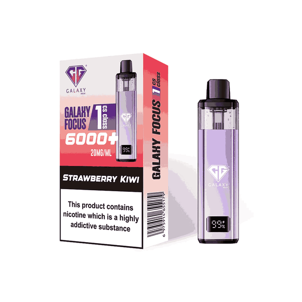 Crystal Galaxy Focus 6000 Vape Kit Box of 5 - Strawberry Kiwi