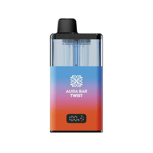 Crystal Prime Aura Bar Twist 40k Vape Kit - Box of 5 in Blue Purple Orange Available at UK Vaper Wholesale