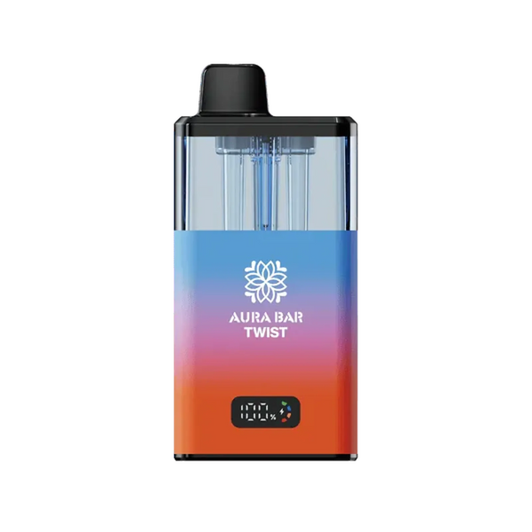 Crystal Prime Aura Bar Twist 40k Vape Kit - Box of 5 in Blue Purple Orange Available at UK Vaper Wholesale