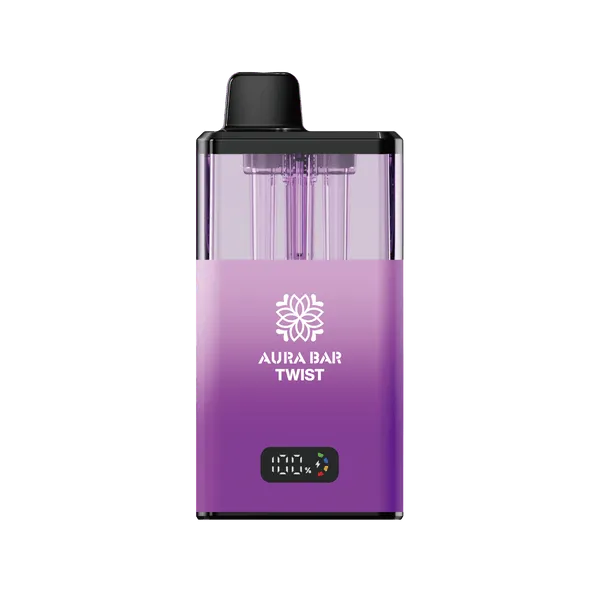 Crystal Prime Aura Bar Twist 40k Vape Kit - Box of 5 in Purple Available at UK Vaper Wholesale
