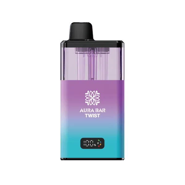 Crystal Prime Aura Bar Twist 40k Vape Kit - Box of 5 in Purple Blue Available at UK Vaper Wholesale
