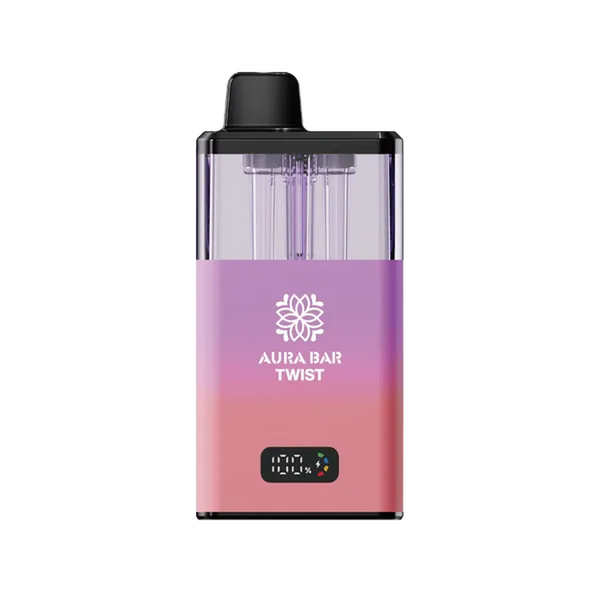 Crystal Prime Aura Bar Twist 40k Vape Kit - Box of 5 in Purple Red Available at UK Vaper Wholesale