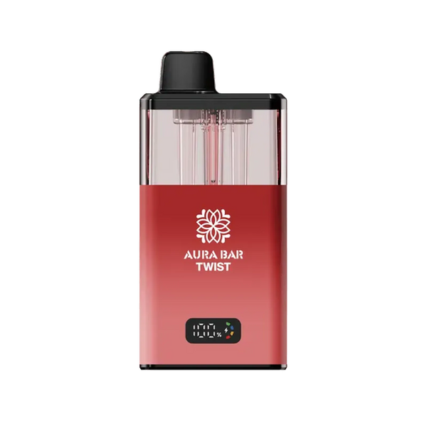 Crystal Prime Aura Bar Twist 40k Vape Kit - Box of 5 in Red Available at UK Vaper Wholesale