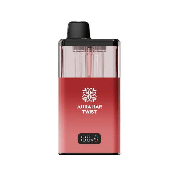 Crystal Prime Aura Bar Twist 40k Vape Kit - Box of 5 in Red Available at UK Vaper Wholesale