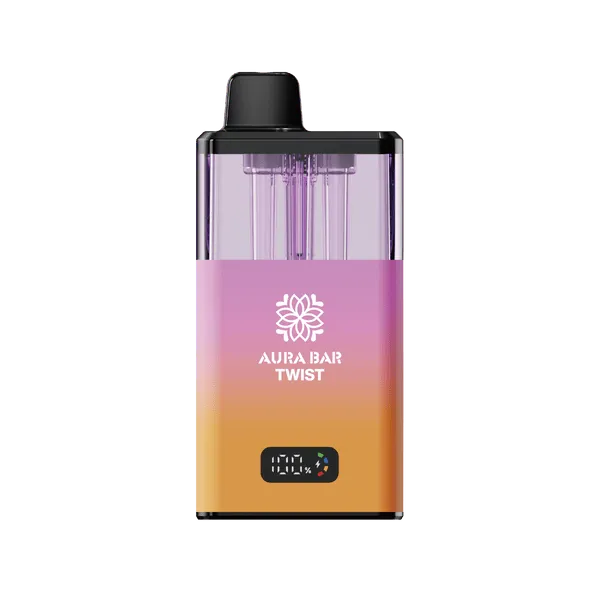 Crystal Prime Aura Bar Twist 40k Vape Kit - Box of 5 in Pink Orange Available at UK Vaper Wholesale