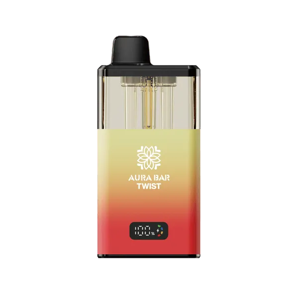 Crystal Prime Aura Bar Twist 40k Vape Kit - Box of 5 in Yellow Red Available at UK Vaper Wholesale