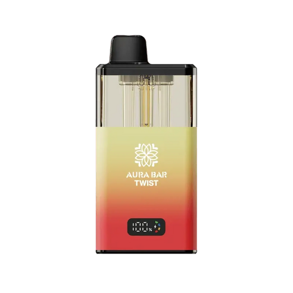 Crystal Prime Aura Bar Twist 40k Vape Kit - Box of 5 in Yellow Red Available at UK Vaper Wholesale