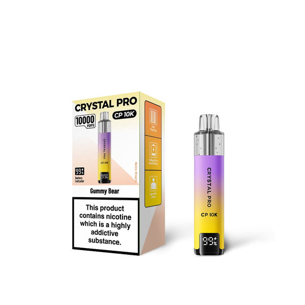 Gummy Bear Flavour of The Crystal Pro 10000 (CP10K) Prefilled Pod Kit - Box of 5 at UK Vaper Wholesale