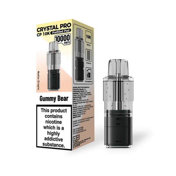 Crystal Pro CP 10k Replacement Pods Box f 5 Available In Gummy Bear Flavour