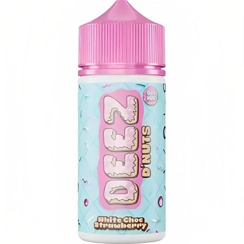 Deez D Nuts 100ml Shortfill E Liquid, White Chc Strawberry Flavour