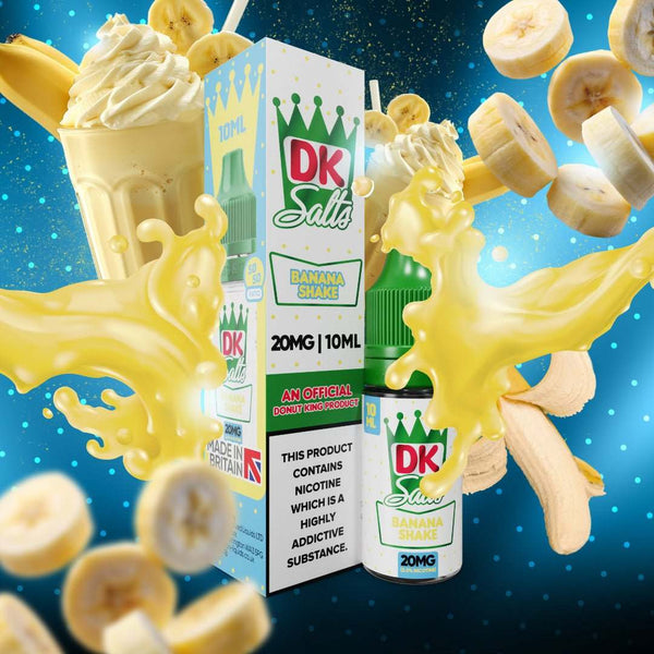 DK Salts E - Liquid 10ml 20mg Nic Salt Box of 10 - with Banana Shake flavour