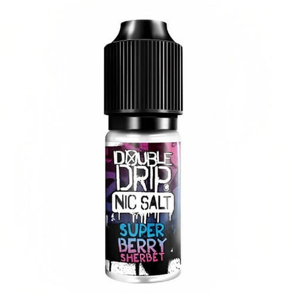 Double Drip Nic Salt 10ml Pack of 10 Available in Superberry Sherbet Flavour