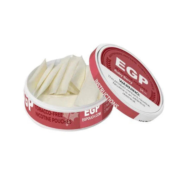 EGP Nicotine Pouches 9MG & 14MG Box of 10, Ruby Berry Flavour