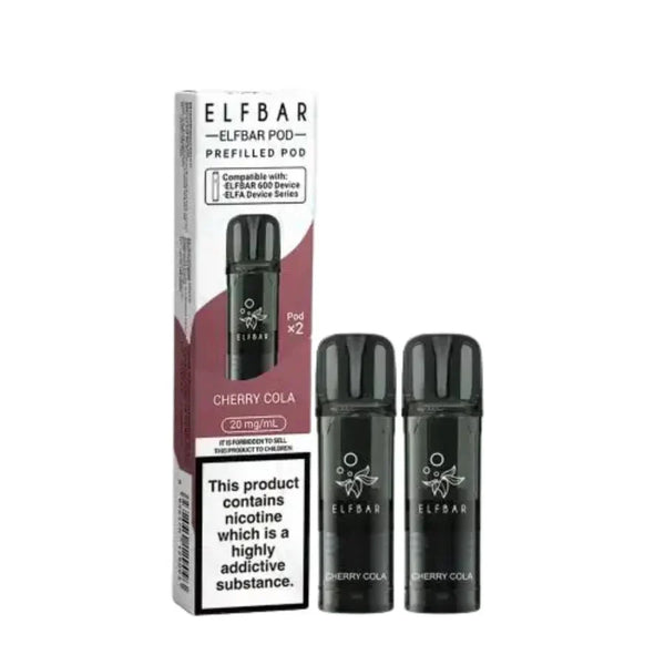 Elf Bar 600 Prefilled Pods Box of 10, Cherry Cola Flavour