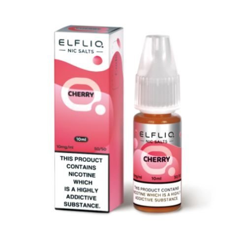 Elf Bar Elf Liq Nic Salt 10ml Box of 10, Cherry Flavour
