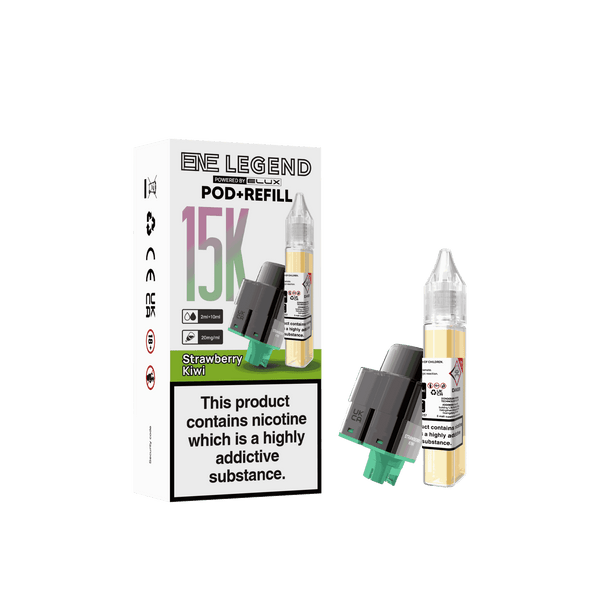 Elux ENE Legend 15k Replacement Pods Pack of 5 - Wholesale Price ! with Strawberry Kiwi flavour