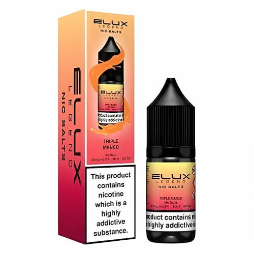 Elux Legend Nic Salt E Liquid 10ml Box of 10, Triple Mango Flavour