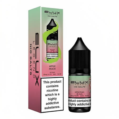 Elux Legend Nic Salt E Liquid 10ml Box of 10, Apple Peach Flavour