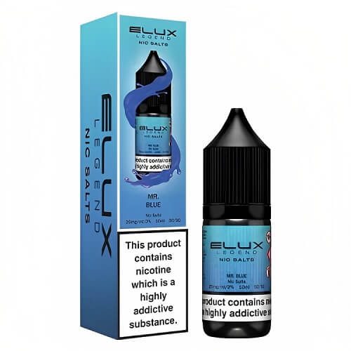 Elux Legend Nic Salt E Liquid 10ml Box of 10, Mr blue Flavour