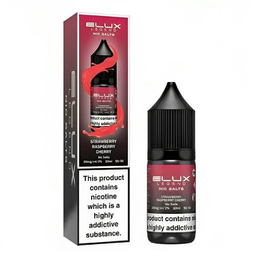 Elux Legend Nic Salt E Liquid 10ml Box of 10, Strawberry Raspberry Cherry Flavour