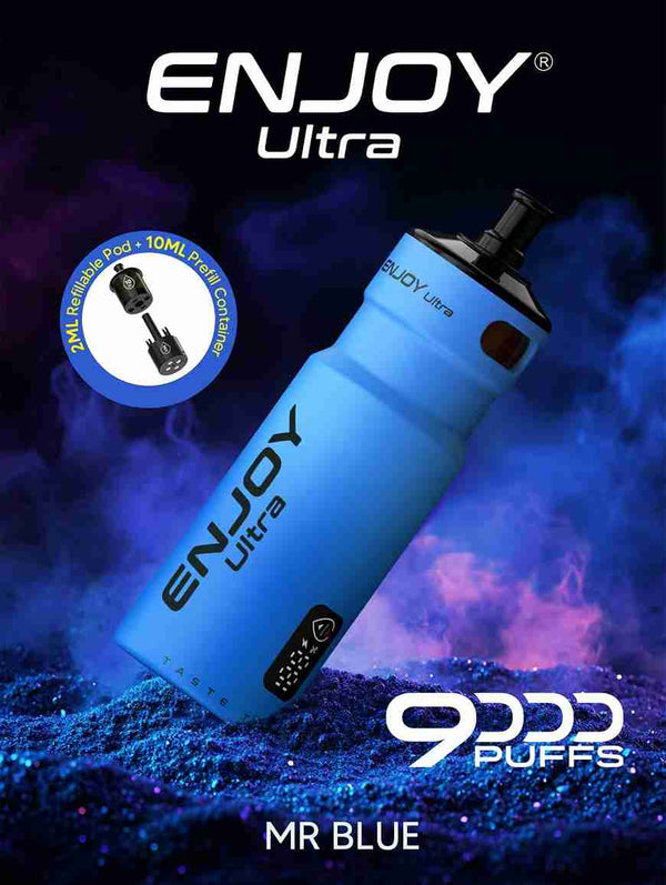 Enjoy Ultra 9k (puffs) PrefilledVape Pods with Mr Blue flavour
