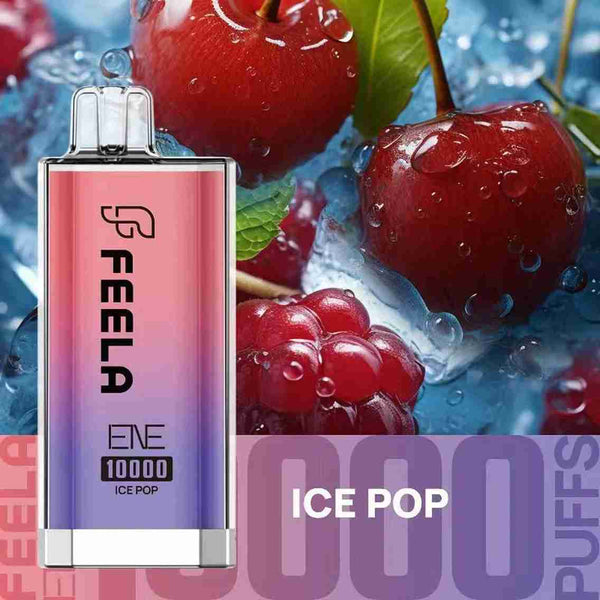Feela ENE/Elux 10000 Disposable Vape Puff Pod Box of 10 with Ice Pop flavour