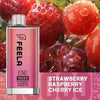 Feela ENE/Elux 10000 Disposable Vape Puff Pod Box of 10 with Strawberry Raspberry Cherry Ice flavour