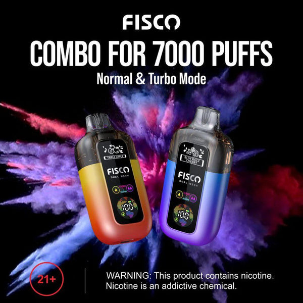 Fisco Point Pro 7000 Puff Pre-Filled Pod Kit - Box of 5 Available In Combo Flavour