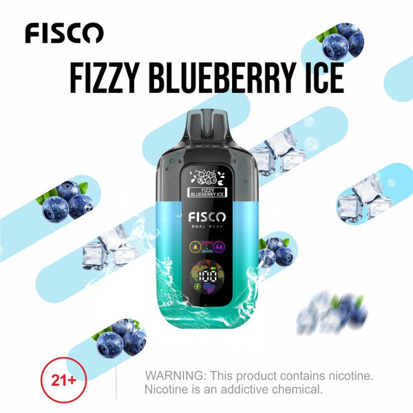 Fisco Point Pro 7000 Puff Pre-Filled Pod Kit - Box of 5 Available In Fizzy Blueberry Ice Flavour