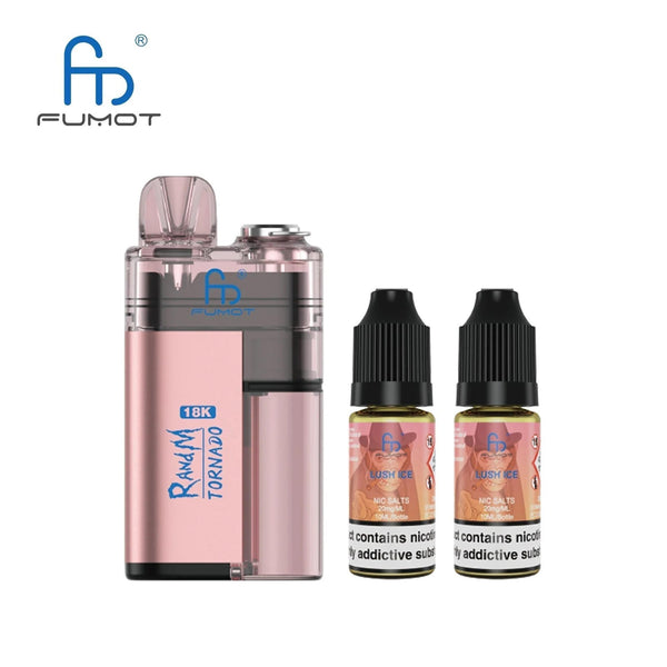 Fumot RandM Tornado 18000 Pre-Filled Pod Kit - Box of 5 in Lush Ice Flavour at UK Vaper Wholesale