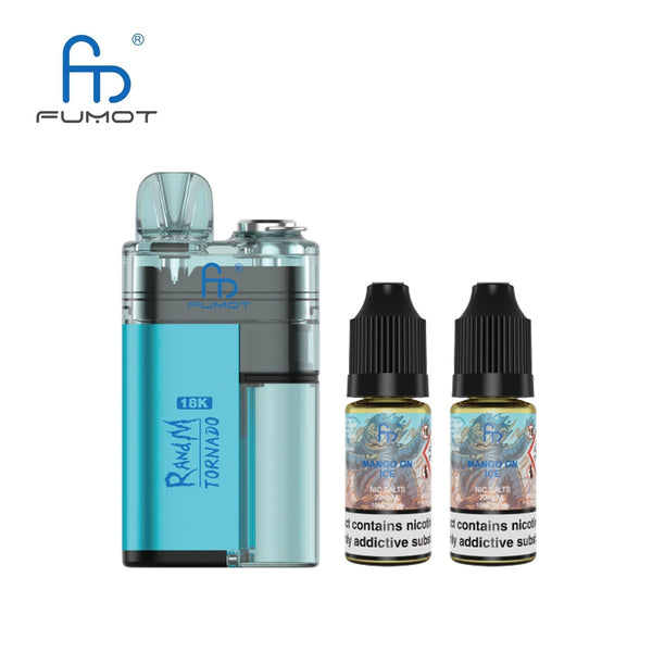 Fumot RandM Tornado 18000 Pre-Filled Pod Kit - Box of 5 in Mango Ice Flavour at UK Vaper Wholesale