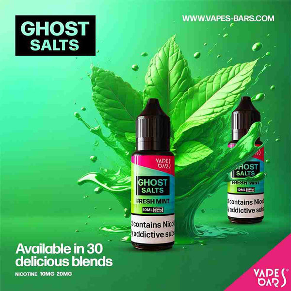 GHOT 3500 Nic Salts 10ml 20mg - Box of 10 available in 30 blends with Fresh Mint flavour