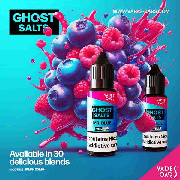 GHOT 3500 Nic Salts 10ml 20mg - Box of 10 available in 30 blends with Mr Blue flavour