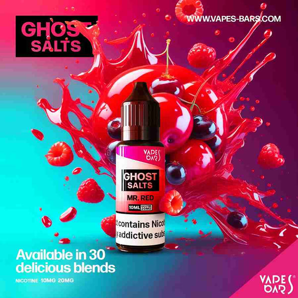 GHOT 3500 Nic Salts 10ml 20mg - Box of 10 available in 30 blends with Mr Red flavour