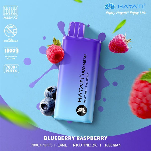 Hayati Duo Mesh 7000 Puffs Disposable Vape - Box of 10 - Flavour