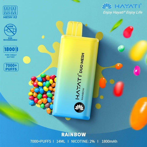 Hayati Duo Mesh 7000 Puffs Disposable Vape - Box of 10 - Flavour