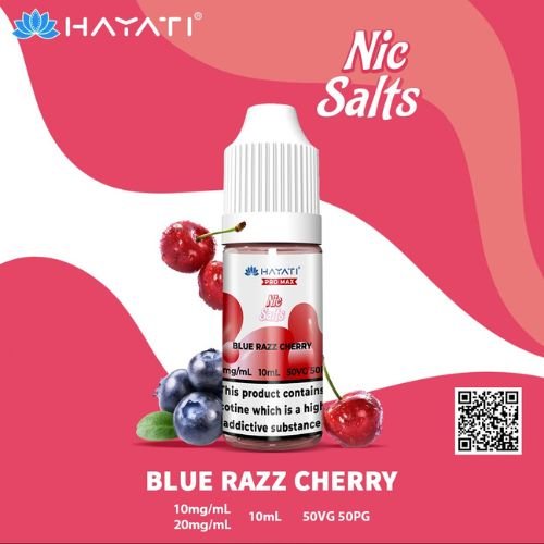 Hayati Pro Max Nic Salt 10ml - Box of 10 Available In Blue Razz Cherry Flavour